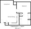 1 Bedroom Floor Plan
